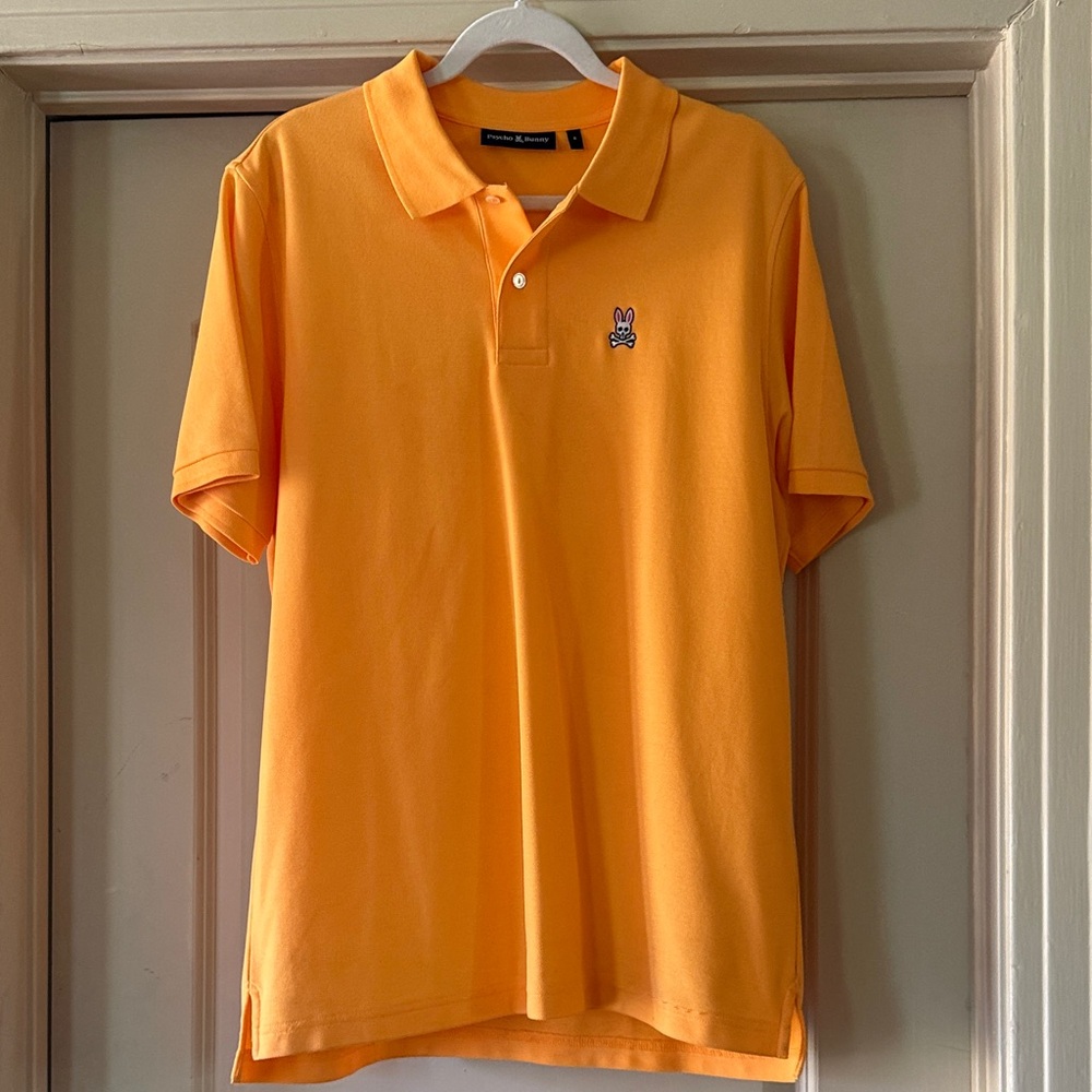 Psycho Bunny Men's Vibrant Orange Polo